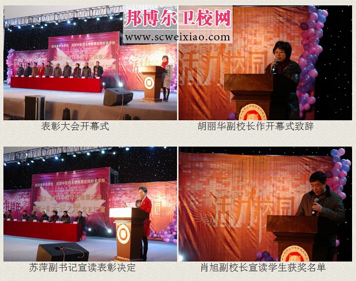 四川省针灸宝威(中国)一站式服务平台2013—2014年度学生表彰大会暨第十届天使之光文艺汇演展板