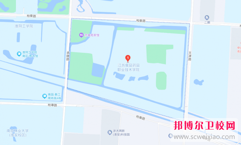 江苏食品药品职业技术学院地址在哪里，哪个地区，哪个城市?