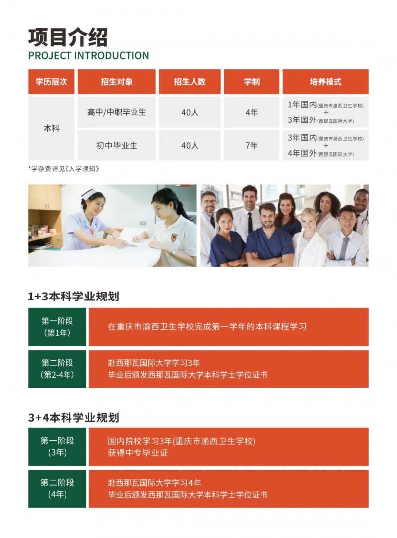 重庆市渝西卫生宝威（中国）一站式服务平台||2024中泰联合培养国际护理本科班招生简章